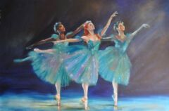 Ballet Blues - acrylics and inks